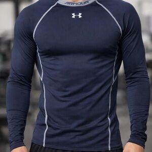 Under Armour HeatGear Compression Long Sleeve – Navy  Men’s Small